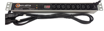 

Блок розеток (PDU) BONCH-ATS BONCH-ATS/PDU 8A-9C13-Am-C14/C14, 1U, кол-во розеток:9 (9xC13), 8А, черный, кабель питания 1.7м (BONCH-ATS/PDU 8A-9C13-Am-C14/C14), BONCH-ATS/PDU 8A-9C13-Am-C14/C14