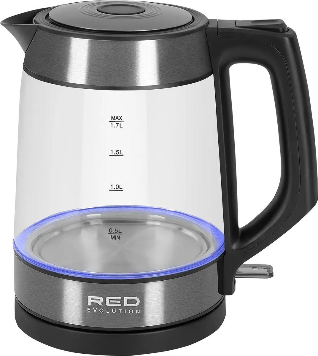 

Чайник электрический Red Solution Evolution RK-G20 1.7л. 2.2 кВт, стекло/пластик, черный, RK-G20