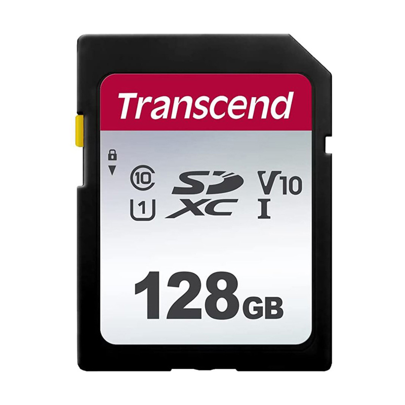 Карта памяти 128Gb SDXC Transcend SDC300S Class 10 UHS-I U1 V10 (TS128GSDC300S)