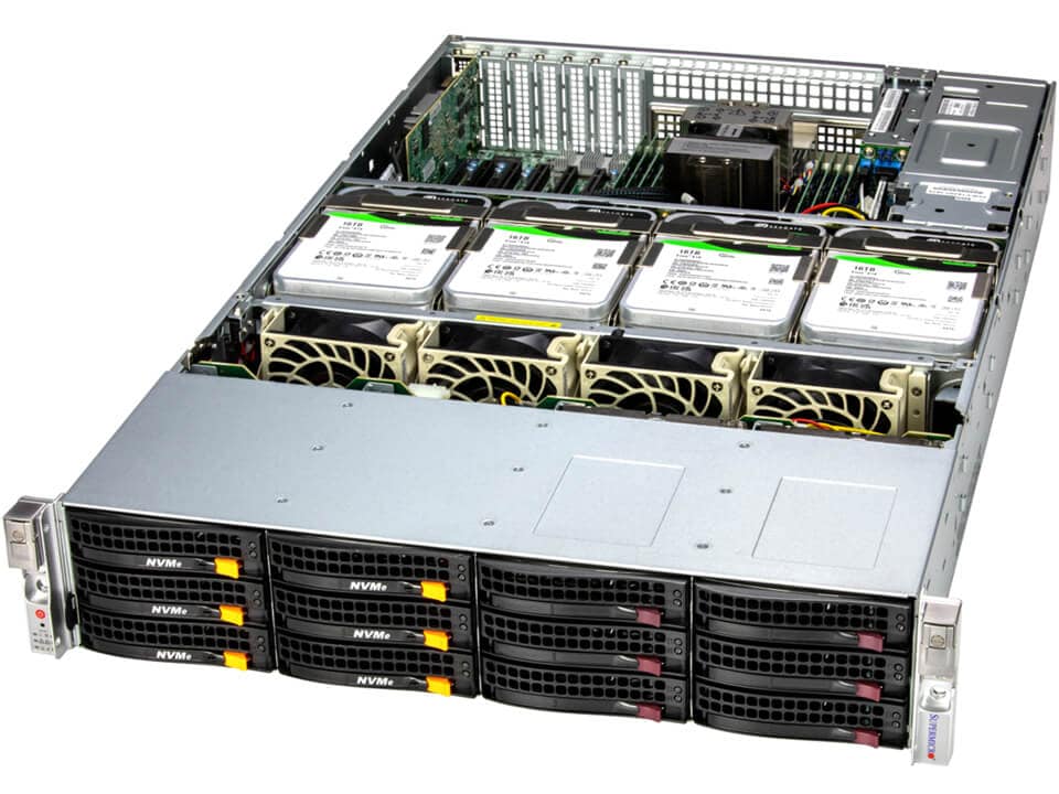 

Сервер Supermicro 621E-ACR16L, 2xIntel Xeon Gold 6426Y (up2), 4x64Gb RAM, noHDD + 1x480Gb M.2 NVMe SSD, 12x3.5" HS, AOC-S3816L-L16IT, noDVD, 2x10GLAN, IPMI, 2x1600 Вт (up2), 2U (SSG-621E-ACR16L.), 621E-ACR16L