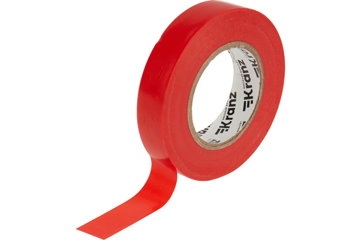 

Изолента ПВХ, 130 мкм/15 мм/25 м, красная, Kranz (KR-09-2104)