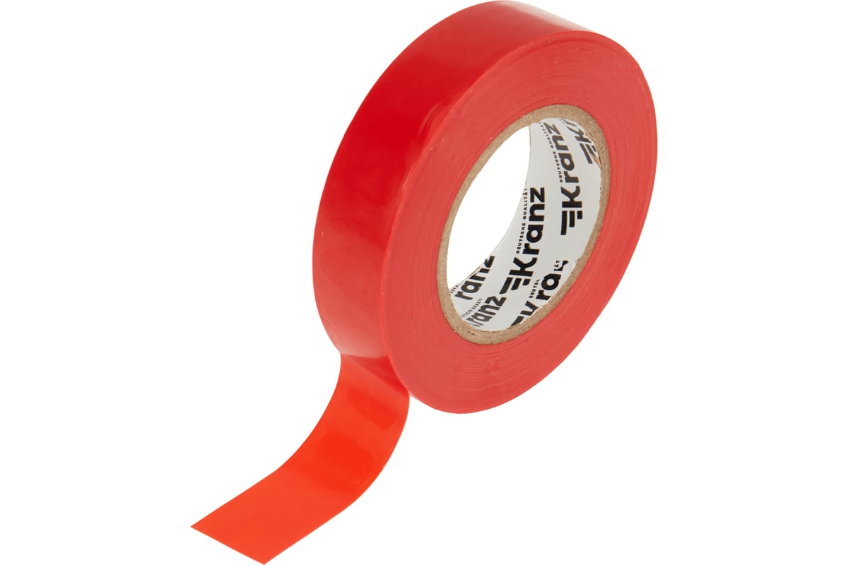 

Изолента ПВХ, 130 мкм/19 мм/25 м, красная, Kranz (KR-09-2204)