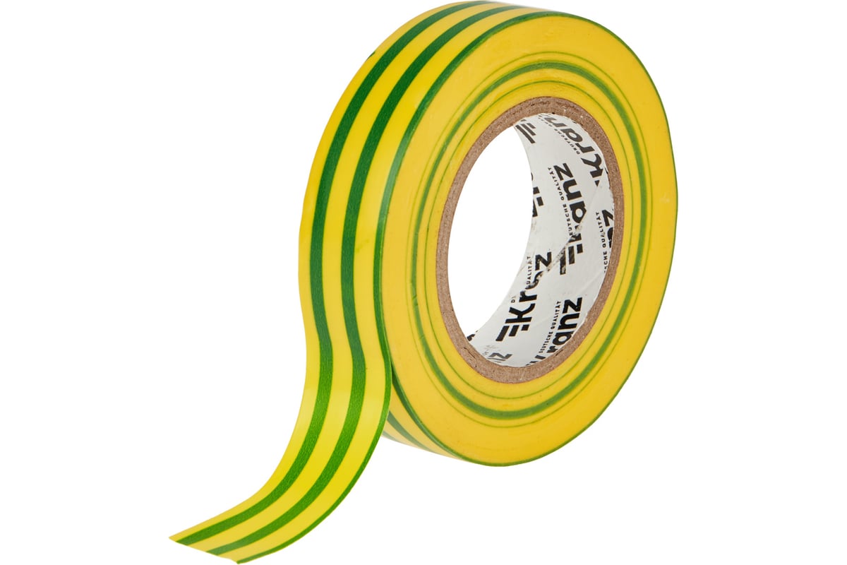 

Изолента ПВХ, 130 мкм/19 мм/25 м, желто-зеленая, Kranz (KR-09-2207)