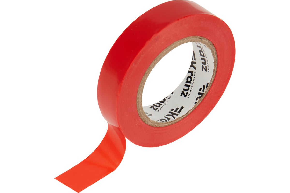 Изолента Kranz, 130 мкм/15 мм/20 м, красный