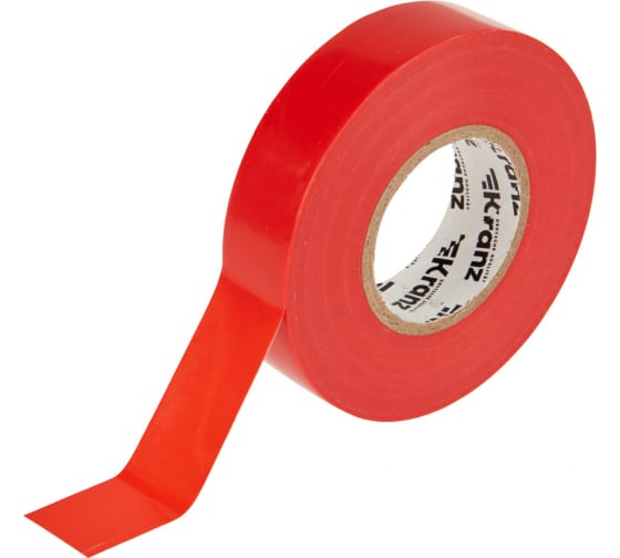 Изолента Kranz, 180 мкм/19 мм/20 м, красная