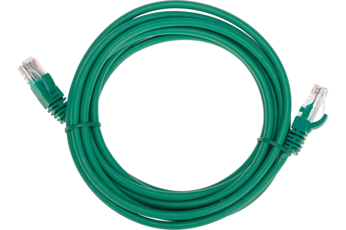 

Патч-корд UTP кат.5e, 3 м, RJ45-RJ45, зеленый, CU, LSZH, REXANT (02-0106-3)
