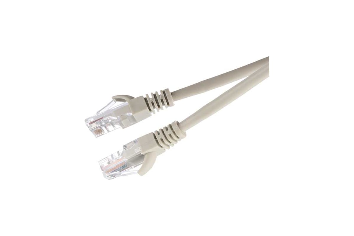 Патч-корд UTP кат5e 10 м RJ45-RJ45 серый CCA GoPower 00-00029038 315₽