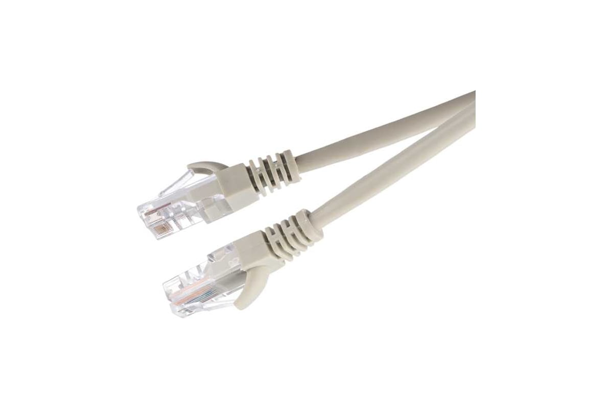 Патч-корд UTP кат.5e, 2 м, RJ45-RJ45, серый, CCA, GoPower (00-00029035)