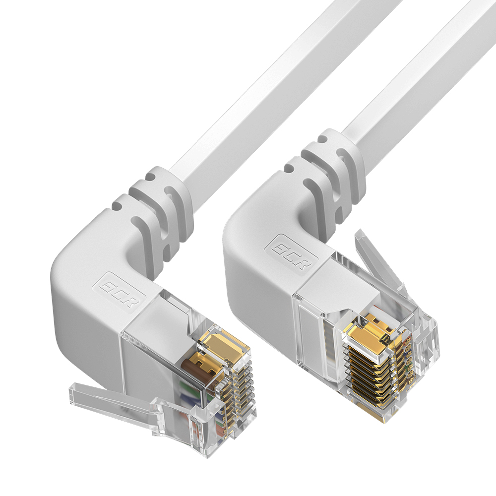 

Патч-корд UTP кат.6, 3 м, RJ45-RJ45 угловой, белый, CU, плоский, Greenconnect (GCR) PROF (GCR-54623)