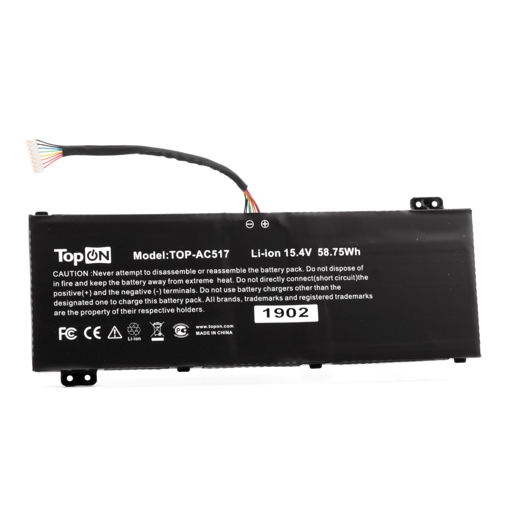 

Аккумуляторная батарея TopON TOP-AC517 для Acer, 15.4V, 3.73 А·ч, черный (TOP-AC517), TOP-AC517