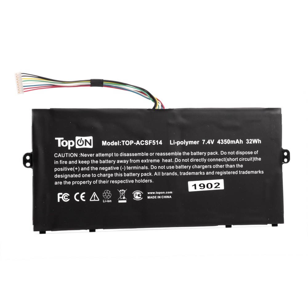 

Аккумуляторная батарея TopON TOP-ACSF514 для Acer, 7.4V, 4.35 А·ч, 32Wh, черный (TOP-ACSF514), TOP-ACSF514