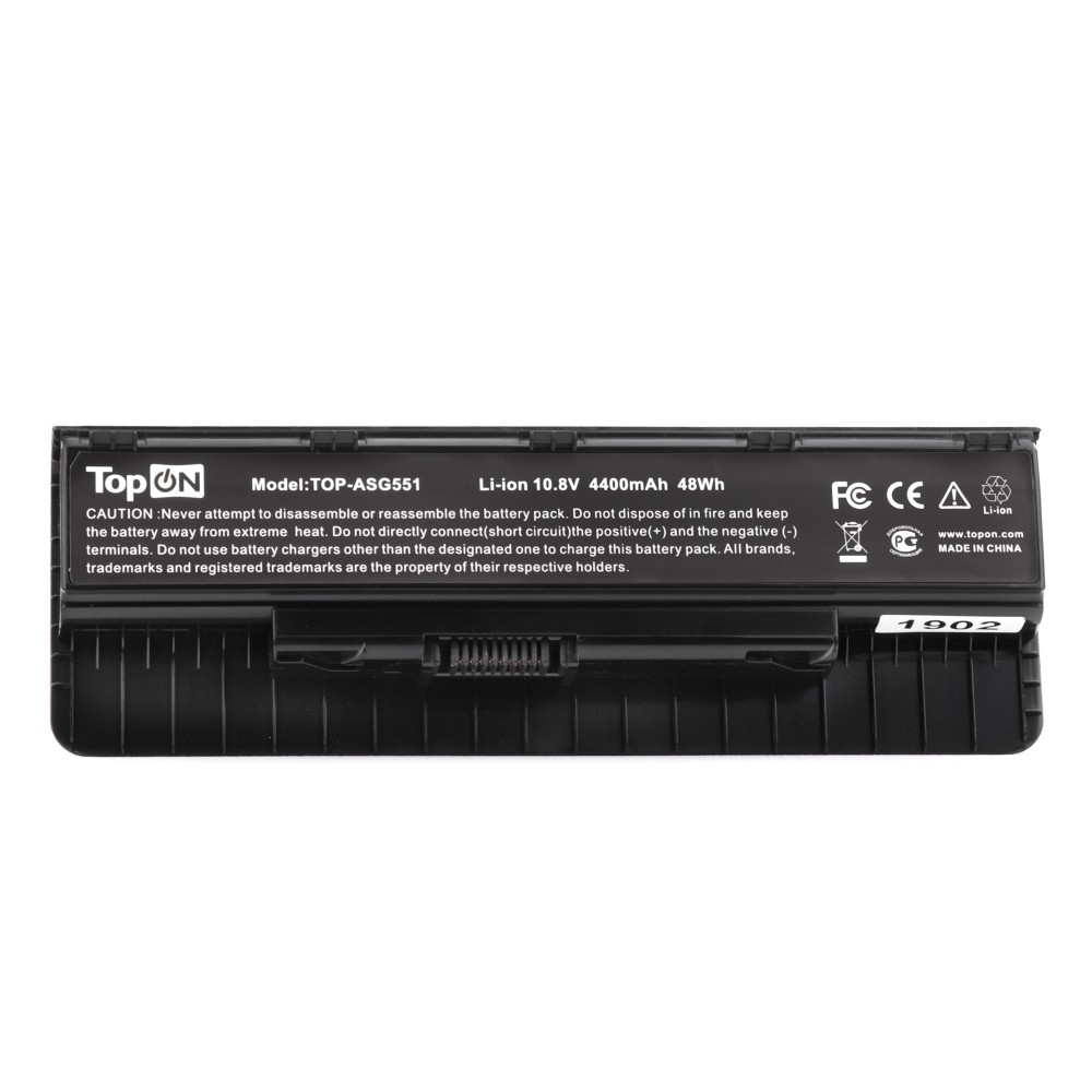 

Аккумуляторная батарея TopON TOP-ASG551 для Asus, 10.8V, 4.4 А·ч, 48Wh, черный (TOP-ASG551), TOP-ASG551