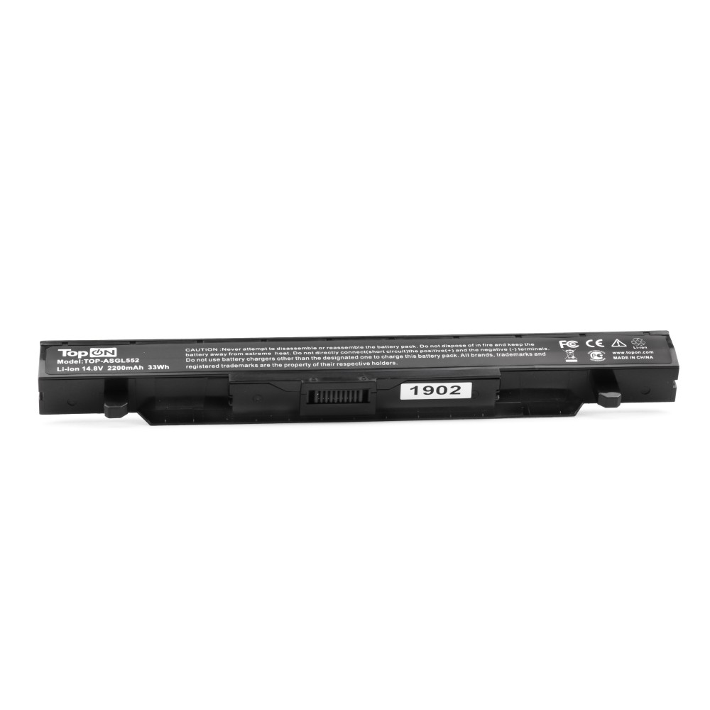 

Аккумуляторная батарея TopON TOP-ASGL552 для Asus, 14.8V, 2.2 А·ч, 33Wh, черный (TOP-ASGL552), TOP-ASGL552