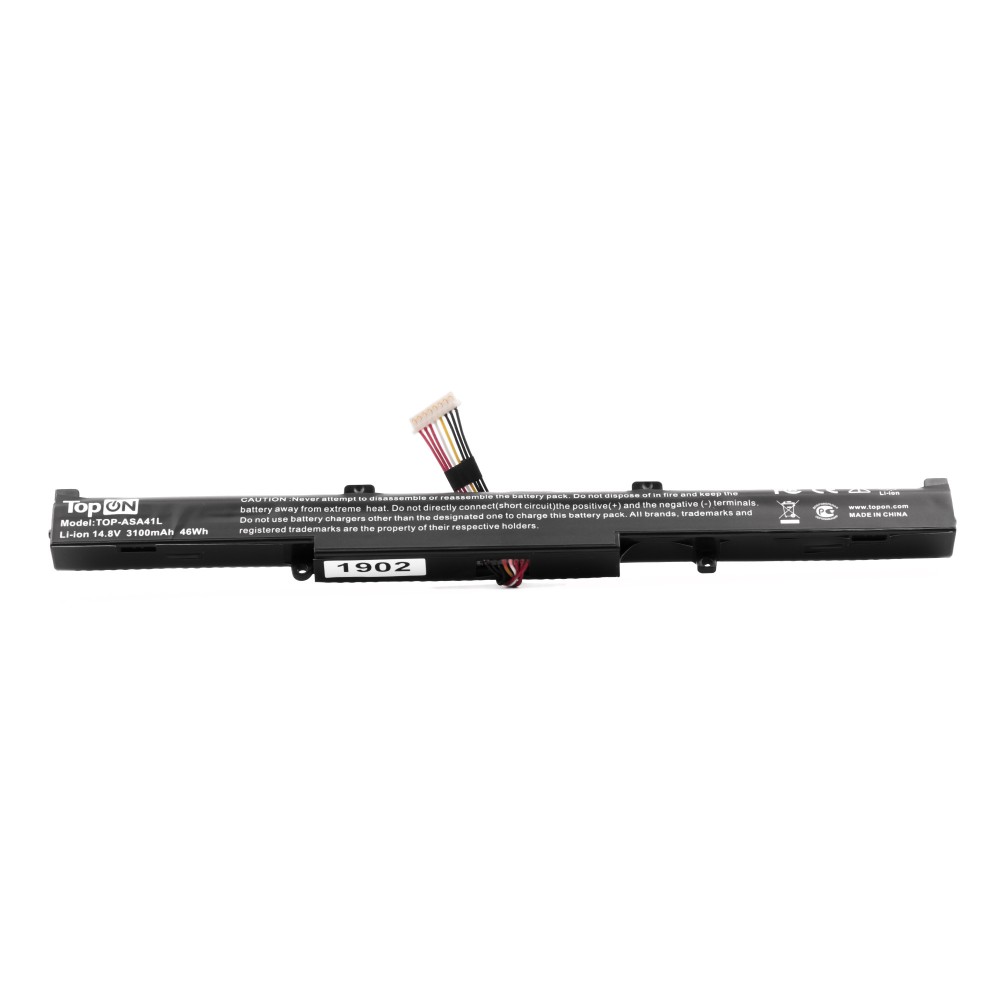 

Аккумуляторная батарея TopON TOP-ASA41L для Asus, 14.8V, 3.1 А·ч, 48Wh, черный (TOP-ASA41L), TOP-ASA41L