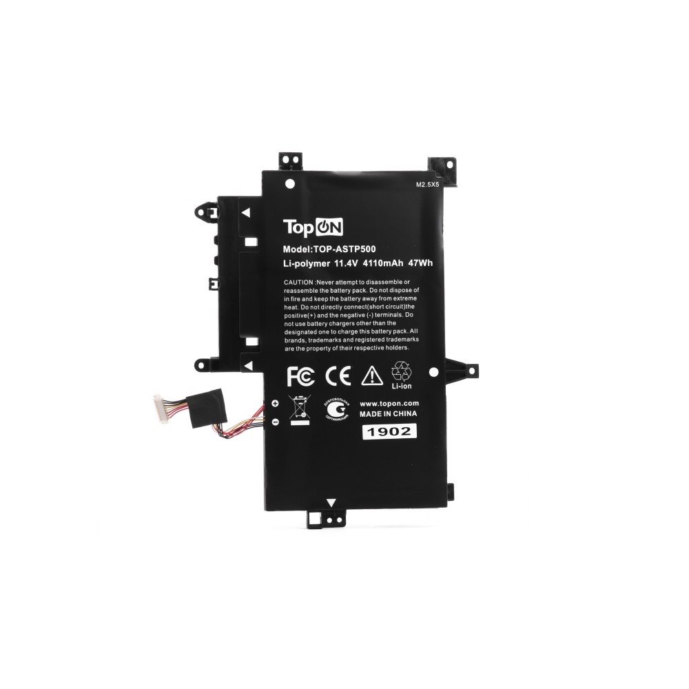 

Аккумуляторная батарея TopON TOP-ASTP500 для Asus, 11.4V, 4.11 А·ч, 47Wh, черный (TOP-ASTP500), TOP-ASTP500