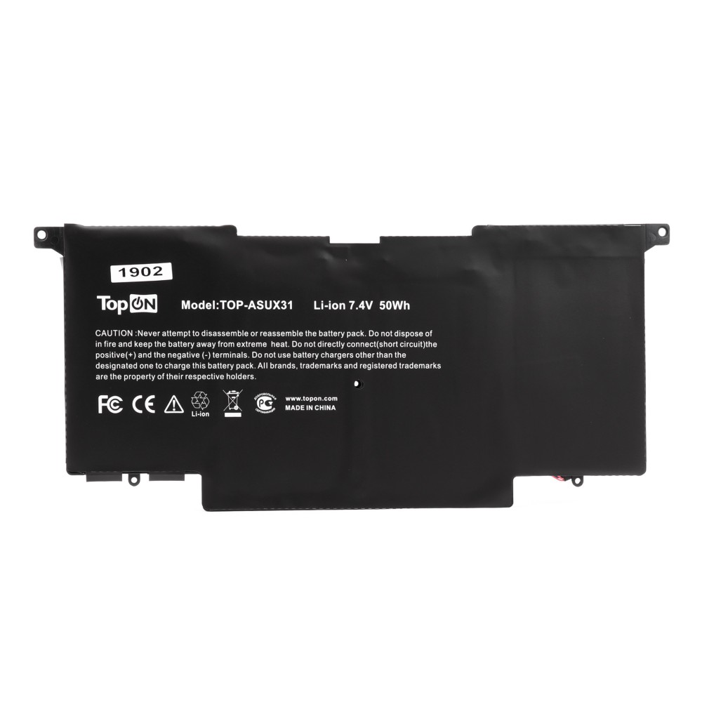 

Аккумуляторная батарея TopON TOP-ASUX31 для Asus, 7.4V, 6.84 А·ч, 50Wh, черный (TOP-ASUX31), TOP-ASUX31