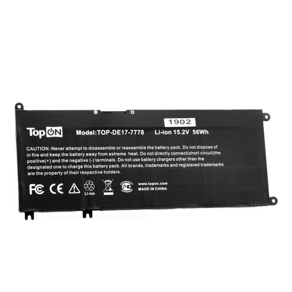 

Аккумуляторная батарея TopON TOP-DE17-7778 для Dell, 15.2V, 3.5 А·ч, 56Wh, черный (TOP-DE17-7778), TOP-DE17-7778
