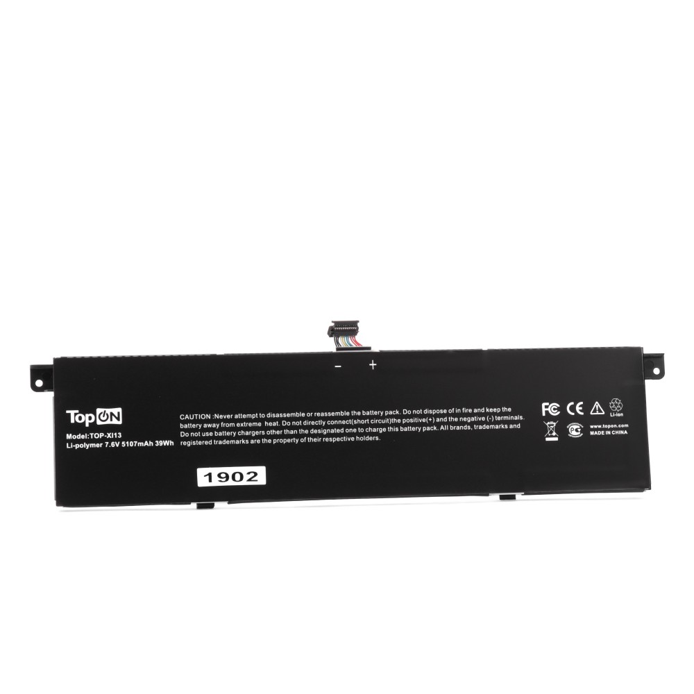 

Аккумуляторная батарея TopON TOP-XI13 для Xiaomi, 7.6V, 5.11 А·ч, 39Wh, черный (TOP-XI13), TOP-XI13
