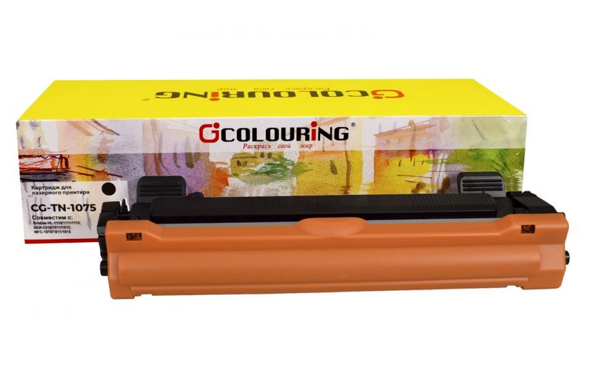 

Тонер-картридж Colouring CG-TN-1075 для Brother DCP-1510R/1512R/1510/1511/MFC1810/1815/HL1110/1111/1112/1118 (1000стр)