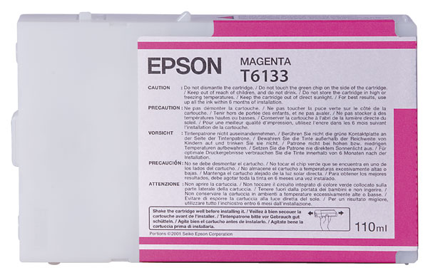Картридж Epson T6133 (C13T613300), пурпурный, 110 мл
