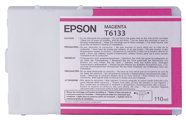 Картридж Epson T6133 (C13T613300), пурпурный, 110 мл