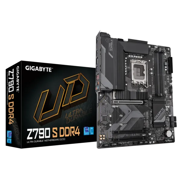 

Материнская плата GIGABYTE Z790 S DDR4, Socket1700, Intel Z790, 4xDDR4, 2PCI-Ex16, 4SATA3, 7.1-ch, 2.5GLAN, 5 USB 3.2, 1 USB Type-C, HDMI, DP, ATX, Retail, Z790 S DDR4