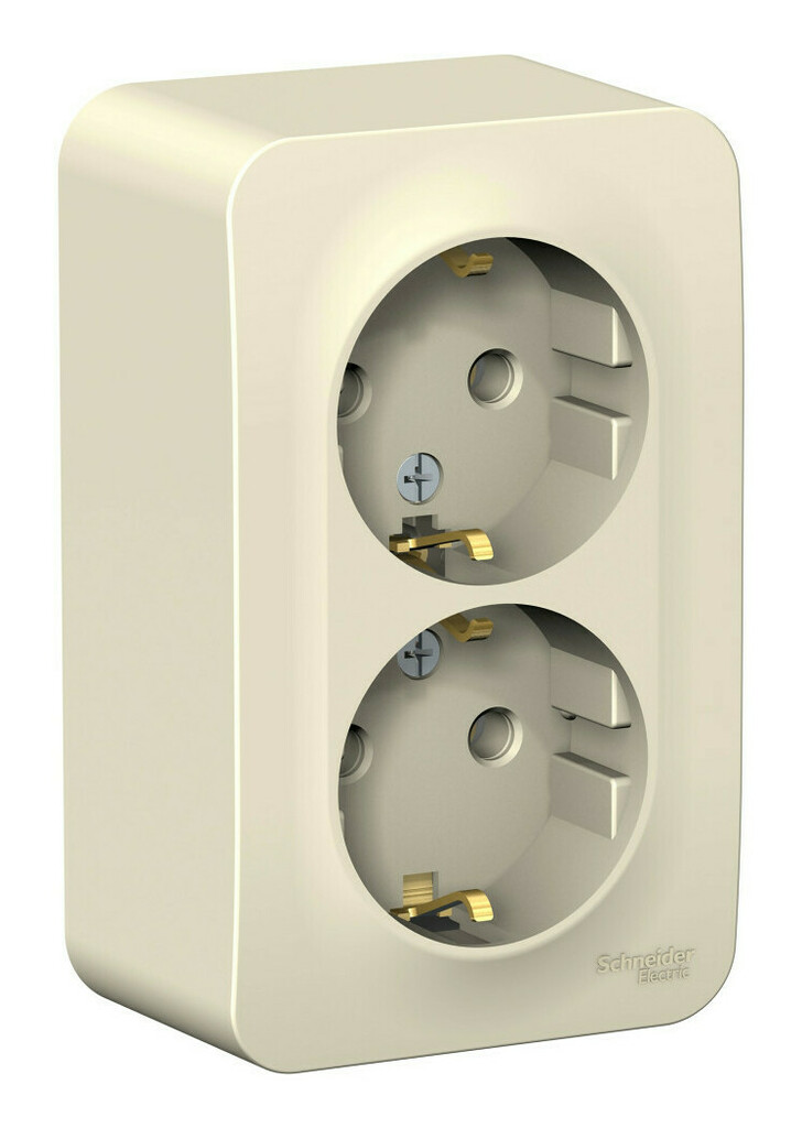 

Блок розеток Systeme Electric Blanca, открытый монтаж, 2-х постовая, с з/к, 16А, в сборе, IP20, молочный, 1 шт. (BLNRA010212)