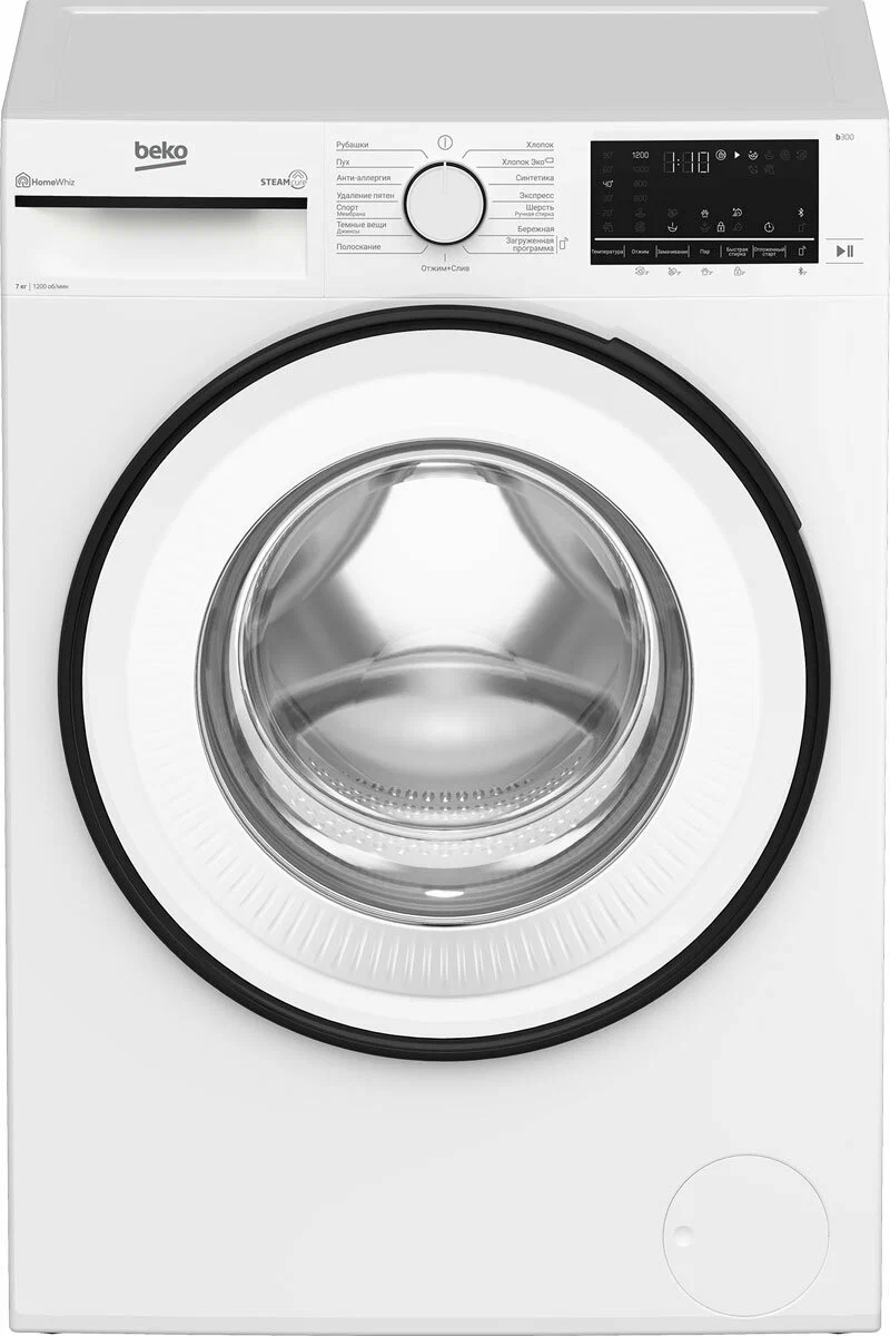 

Стиральная машина Beko b300 B3WFR572W, 7 кг, 1200 об/мин, белый (7329910005), B3WFR572W