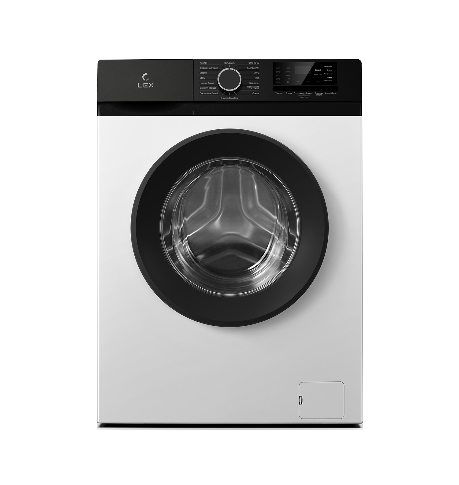 

Стиральная машина LEX LWM06010WBlD, 6 кг, 1000 об/мин, белый/черный (CHKO100006), LWM06010WBlD