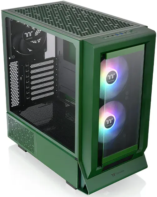 Корпус Thermaltake Ceres 350 MX Racing Green, ATX, Midi-Tower, 2xUSB 3.0, USB Type-C, RGB подсветка, зеленый, без БП (CA-1Z3-00MCWN-00)