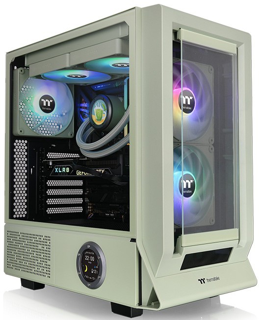 Корпус Thermaltake Ceres 350 MX Matcha Green, ATX, Midi-Tower, 2xUSB 3.0, USB Type-C, RGB подсветка, зеленый, без БП (CA-1Z3-00MEWN-00)