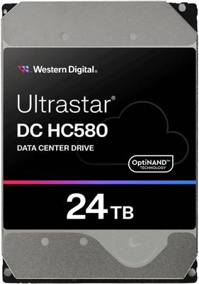

Жесткий диск (HDD) Western Digital 24Tb Ultrastar DC HС580, 3.5", 7.2K, 512Mb, SATA3 (WUH722424ALE6L4)