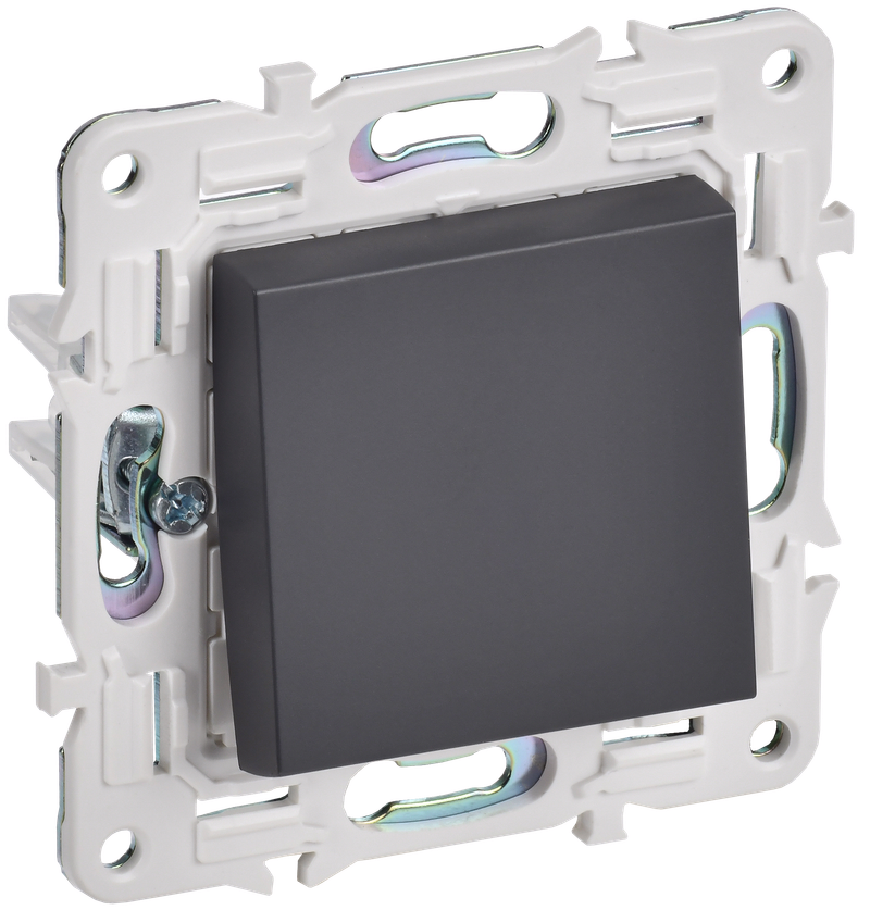 

Выключатель IEK SKANDY SK-V02T, 1кл., скрытый монтаж, механизм с накладкой без рамки, титан (SK-V12-0-10-K48), SK-V02T