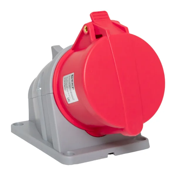 

Розетка EKF PROxima 125, открытый монтаж, однопостовая, с крышкой, 32А, в сборе, IP44, 3P+PE+N, красный, 1 шт. (ps-125-32-380-PRO), 125