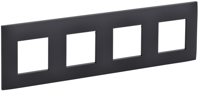 

Рамка IEK SKANDY SK-F04G, горизонтальная и вертикальная, 4-поста, графит (SK-M42-K53), SK-F04G