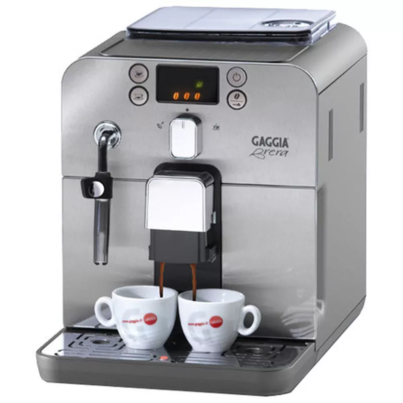 

Кофемашина автоматическая GAGGIA Brera Silver, молотый/зерновой, 1.2 л, ручной капучинатор, керамические жернова, дисплей, серебристый, 1.4 кВт (RI9305/01), Brera Silver