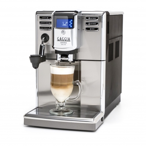 

Кофемашина автоматическая GAGGIA Anima DeLuxe, молотый/зерновой, 1.8 л, полуавтоматический, керамические жернова, дисплей, серебристый, 1.85 кВт (RI8761/01), Anima DeLuxe