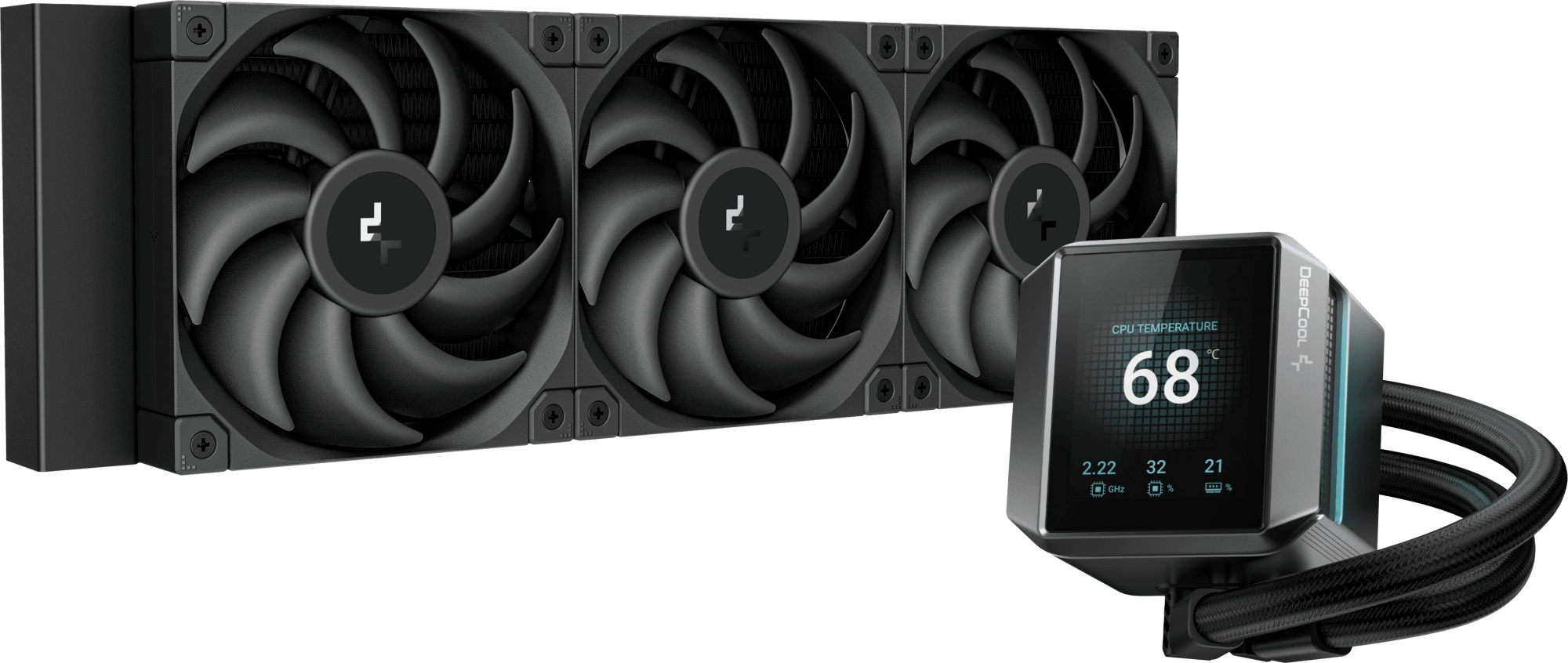 

Жидкостное охлаждение Deepcool MYSTIQUE 360 для Socket 115x/1200/1700/1851/AM5/AM4, 3x120 мм, ARGB, черный (R-LX750-BKADSNC-G-1), MYSTIQUE 360