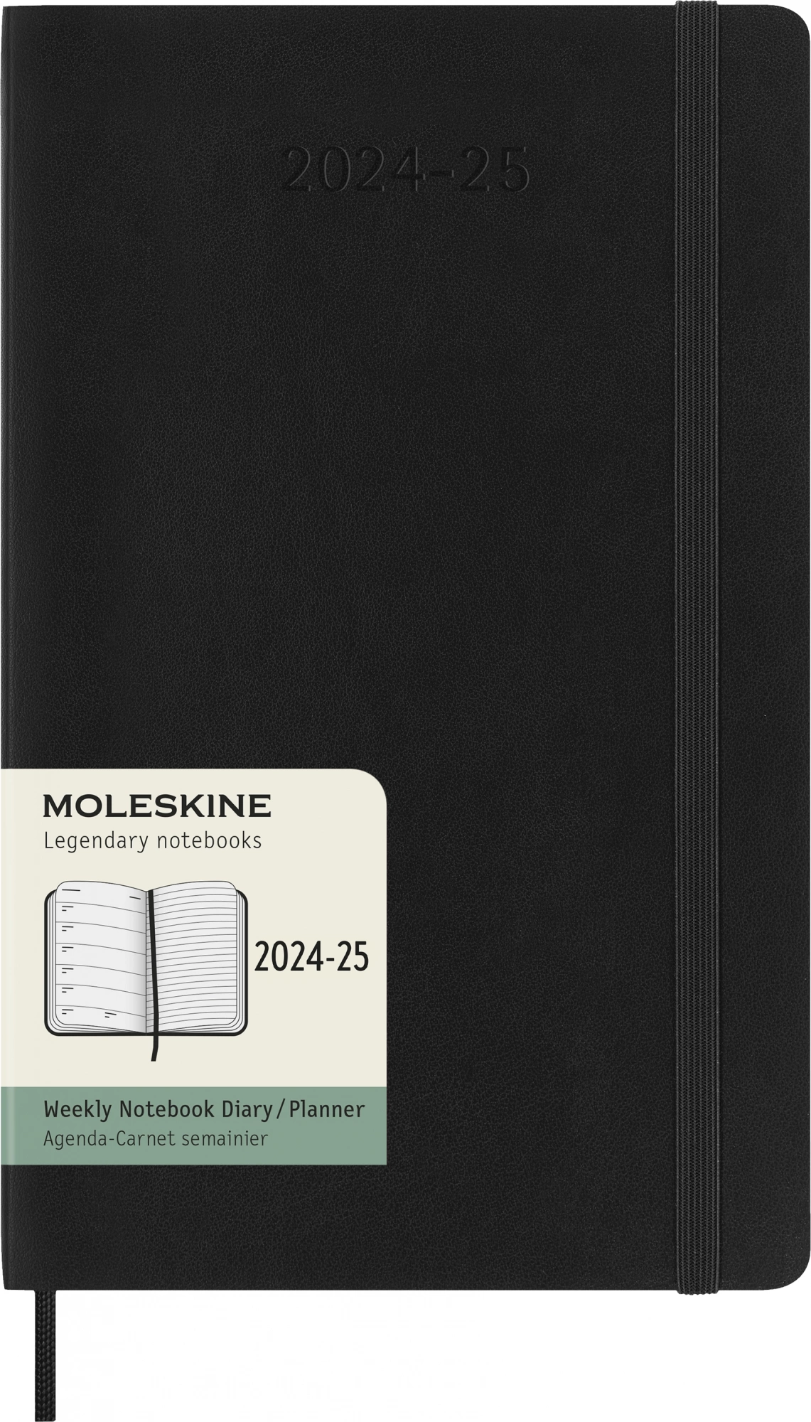 

Еженедельник датированный 130х210мм Moleskine Academic Soft WKNT, в линейку, 208 листов черный (DSB18WN3), WKNT