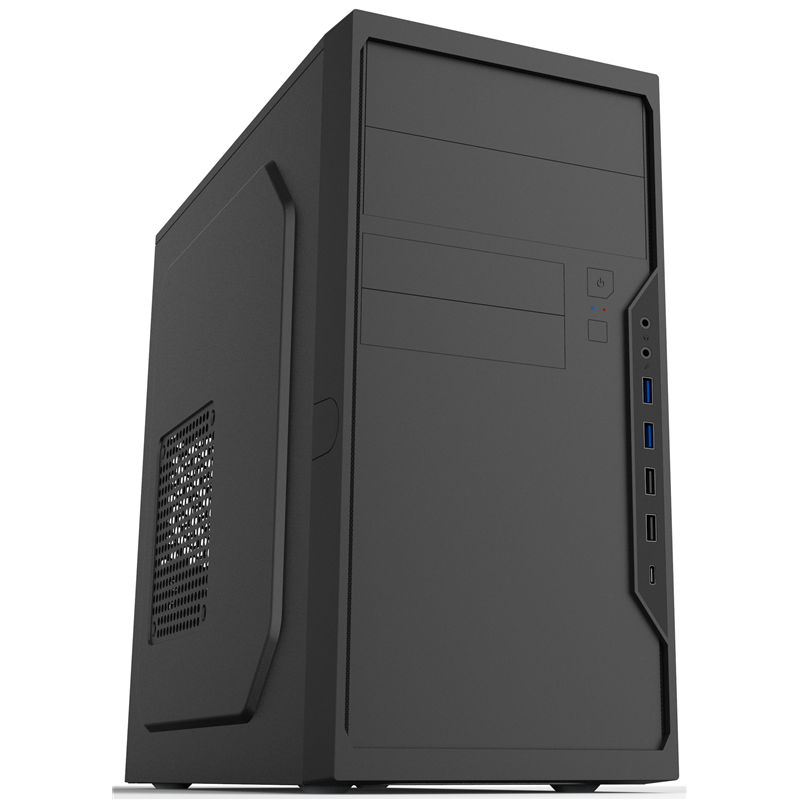 Корпус Foxconn FL-733R, mATX, Midi-Tower, 2xUSB 3.0, USB Type-C, черный, 450 Вт (FL-733R-FZ450R-U32C-PH)