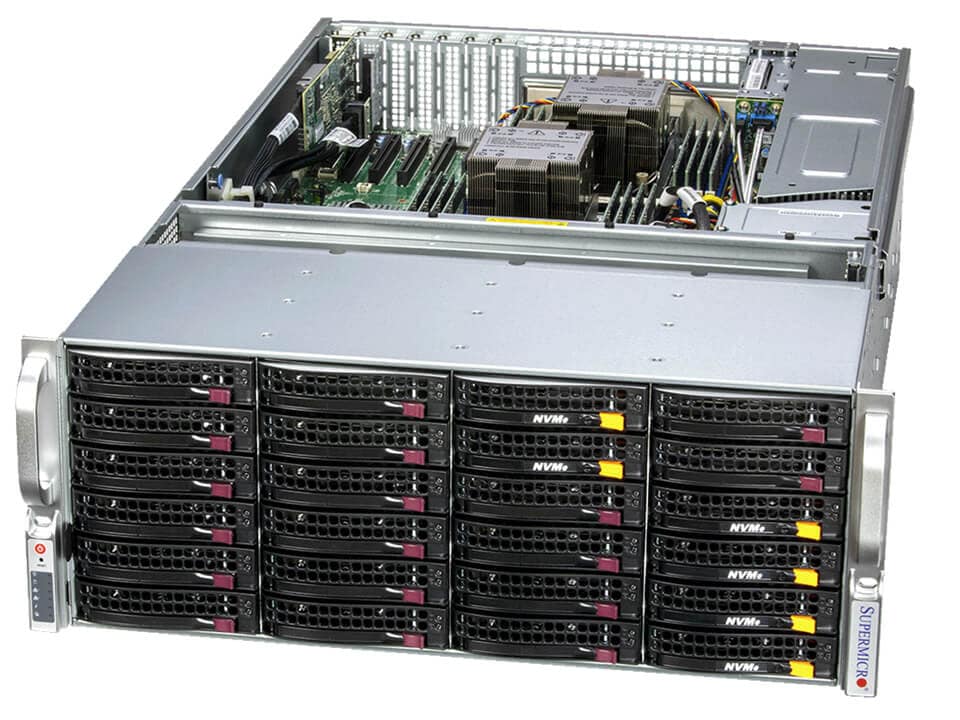 Серверная платформа SuperMicro Storage 641E-E1CR36L, 2xSocket4677, 16xDDR5, 36x3.5 HDD HS, Redundant 2x1600 Вт 4U (SSG-641E-E1CR36L)