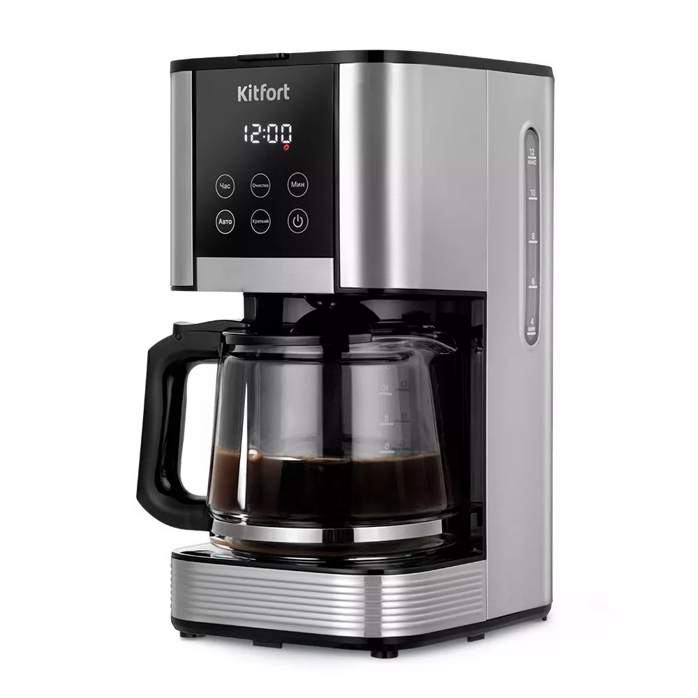 Кофеварка капельная Kitfort КТ-7222, 1 кВт, 1.5 л/1.5 л