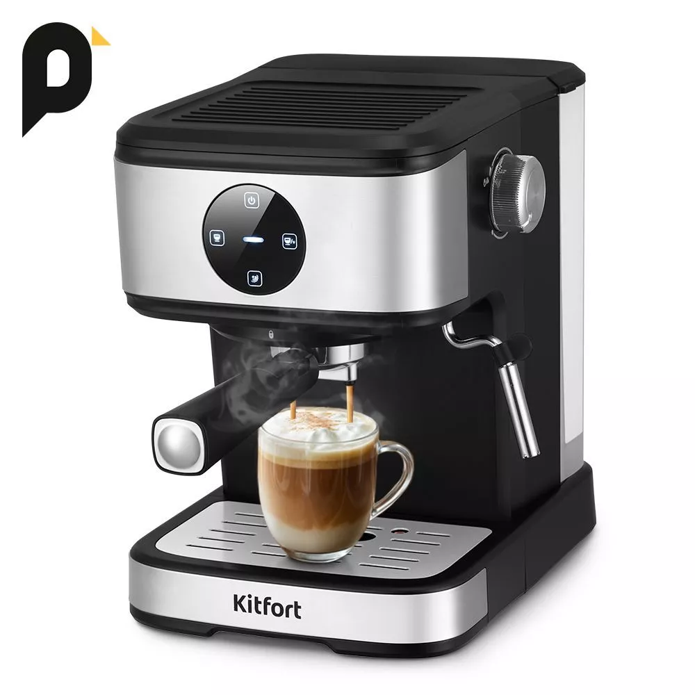 Кофеварка рожковая Kitfort КТ-7224, 1.1 кВт, 1.5 л