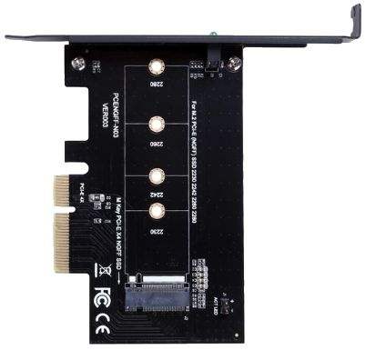 Адаптер NoName ASIA PCIE M2 NGFF M-KEY, 1xM.2, черный