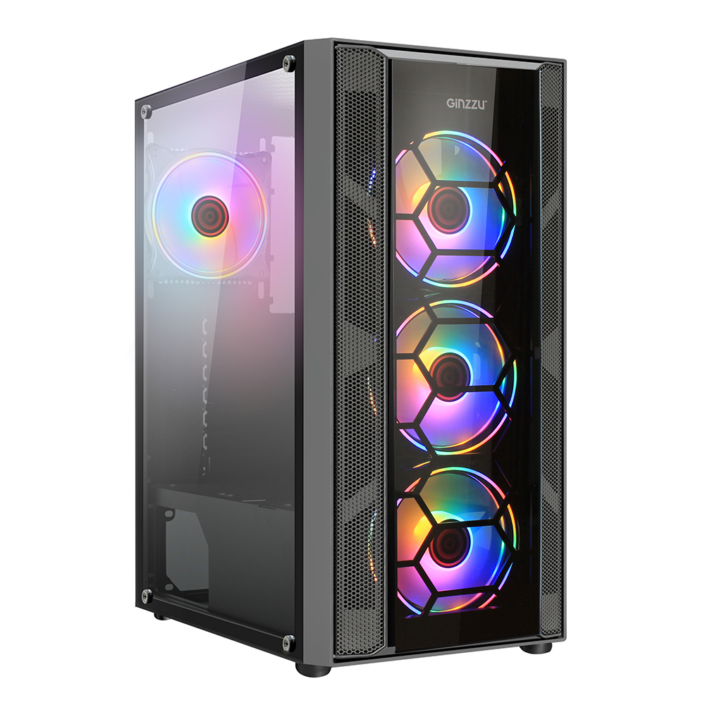 Корпус Ginzzu CL270, Midi-Tower, без БП, черный