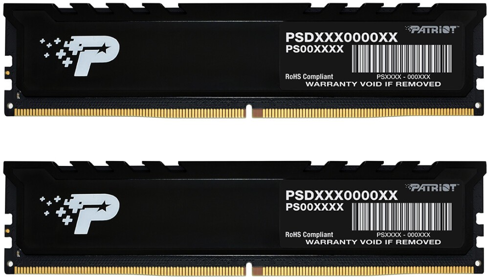 

Комплект памяти DDR5 DIMM 48Gb (2x24Gb), 5600MHz, CL46, 1.1V, Patriot Memory (PSP548G5600KH1) Retail, PSP548G5600KH1