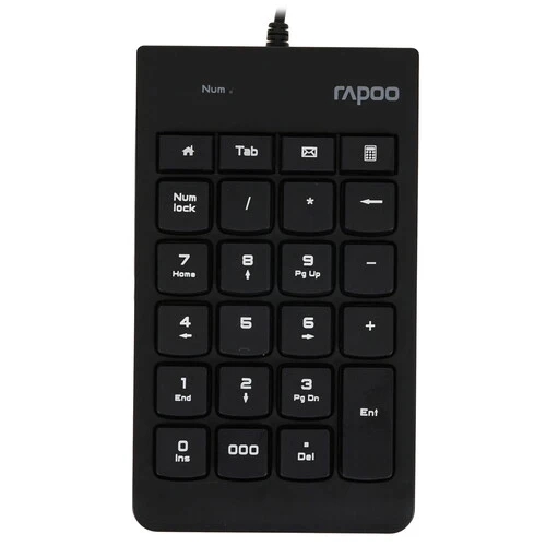 Цифровой блок Rapoo K10, USB, черный (K10) Английская раскладка!!!