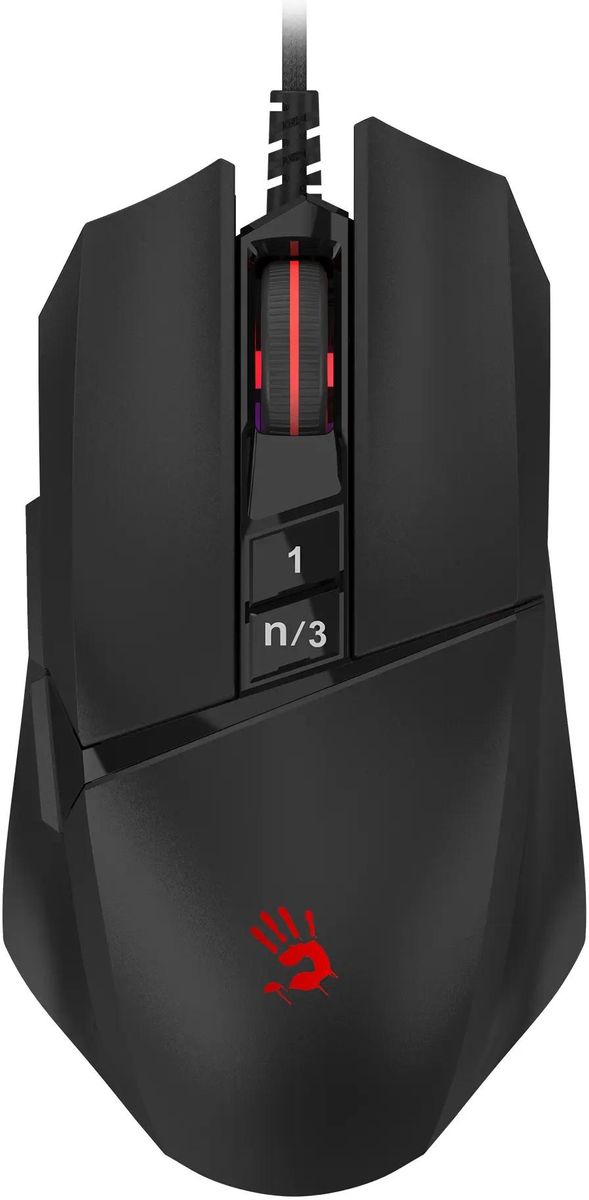 Мышь проводная A4Tech Bloody W65 Max Mini, 12000dpi, оптическая светодиодная, USB, черный (W65 MAX MINI STONE BLACK)