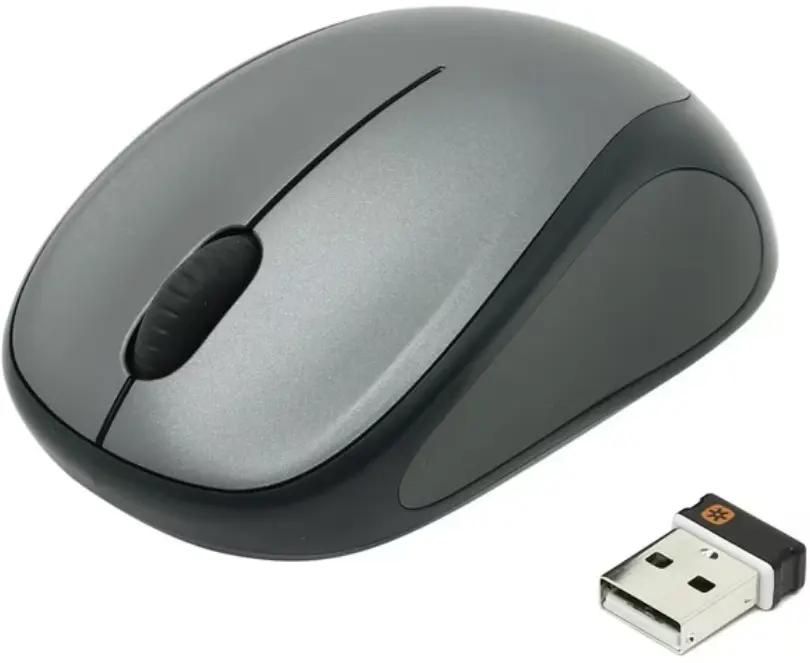 Мышь беспроводная Logitech M235n, 1000dpi, оптическая светодиодная, USB/Радиоканал, черный/серый (910-007129)