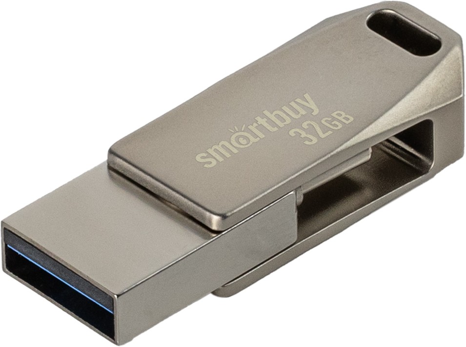 

Флешка 32Gb USB 3.0/USB Type-C SmartBuy MC35, серебристый (SB32GBMC35)
